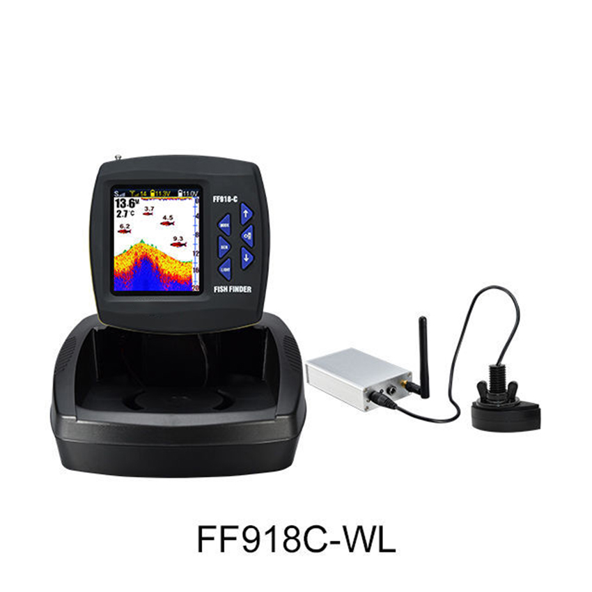Fishing Boat Depth Finder - FF918-CWL リモコン式ベイトボート 魚群探知機 3.5インチLCD 作動範囲300m 水深範囲100m