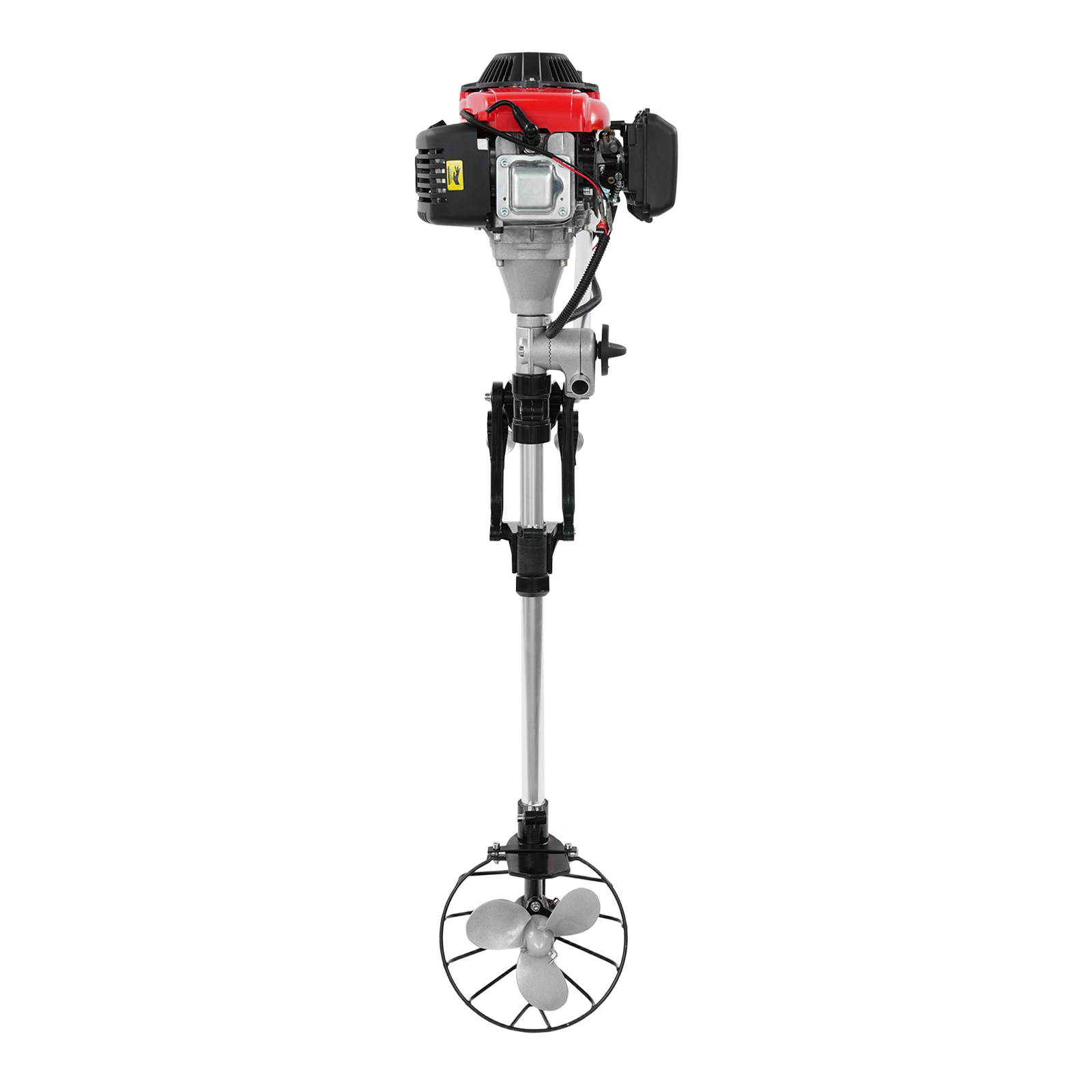 Fishing Boat Outboard Motor - 船外機、ガソリン船外機、4ストロークボートエンジン、プロペラガード付き4.0HP 144Fマリンエンジン、アルミ合金製耐久性のあるパワー、3枚羽根プロペラ、釣り船、ディンギー、ラフト、カヌー、インフレータブルボート用、安定した高トルク、海水対応