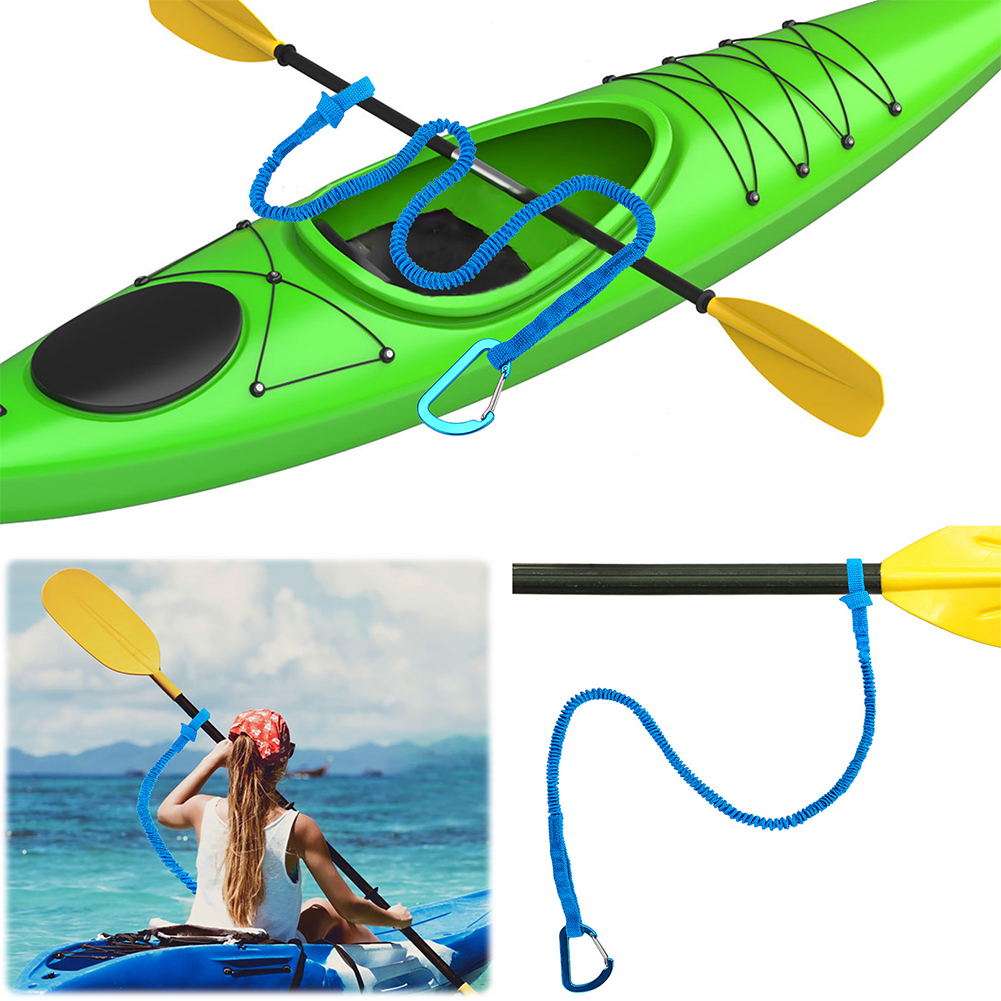 4~1PCS カヤックパドルリーシュ 調節可能な伸縮性ストラ - Fishing Boat Paddle のレビューと価格