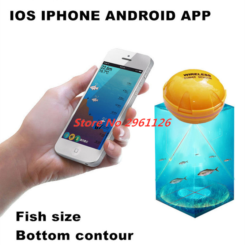 ワイヤレス魚群探知機ポータブルエコーサウンダー電話 Blue - Fishing Boat Depth Finder のレビューと価格