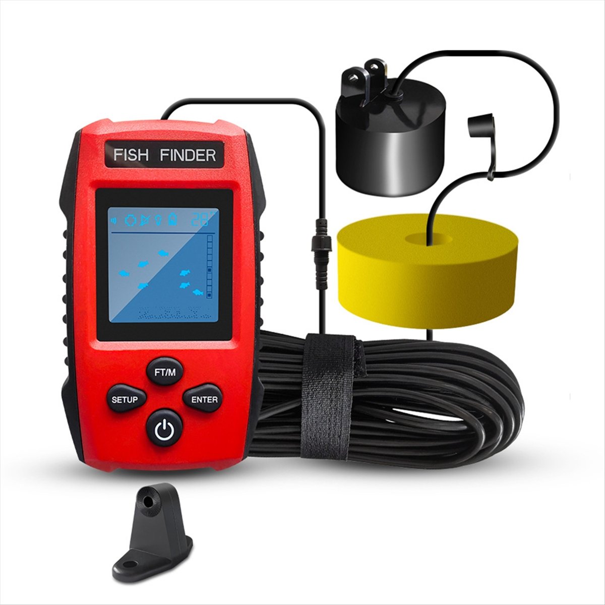 カラー液晶魚群探知機 有線ソナー送信機 検出深度計付き 釣り - Fishing Boat Depth Finder のレビューと価格