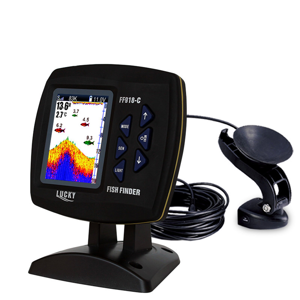 有線デュアル周波数魚群探知機,カラースクリーン,水深さボート - Fishing Boat Depth Finder のレビューと価格