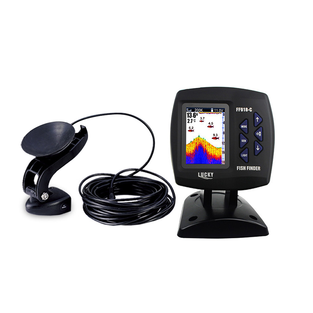 有線デュアル周波数魚群探知機,カラースクリーン,水深さボート - Fishing Boat Depth Finder のレビューと価格